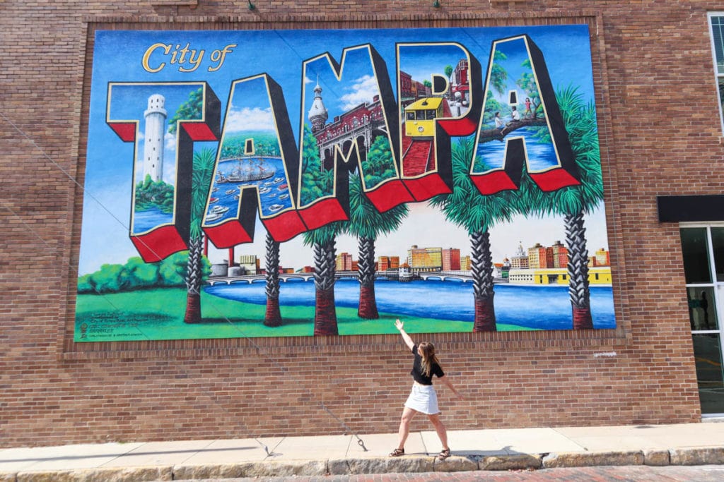 Tampa postcard mural