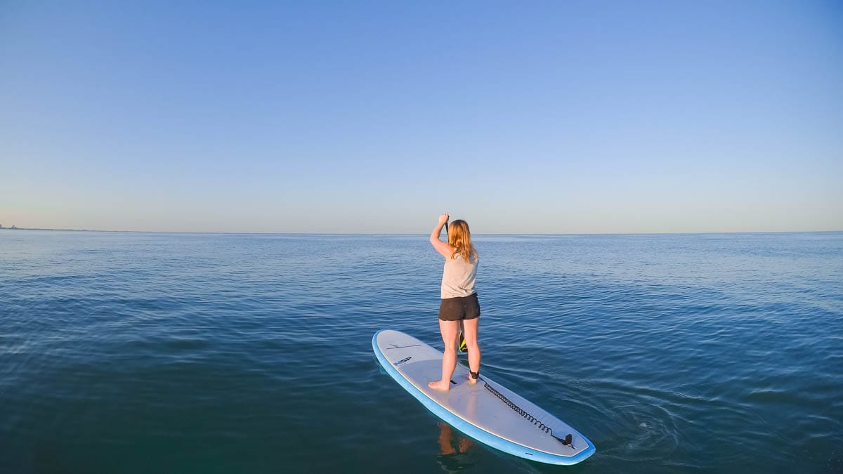 Paddle boarding in St Pete, Florida