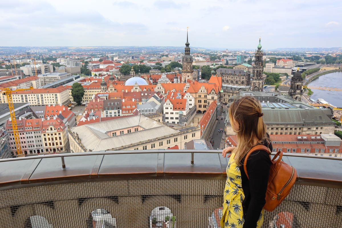 View from the tower of Dresden Frauenkirche 