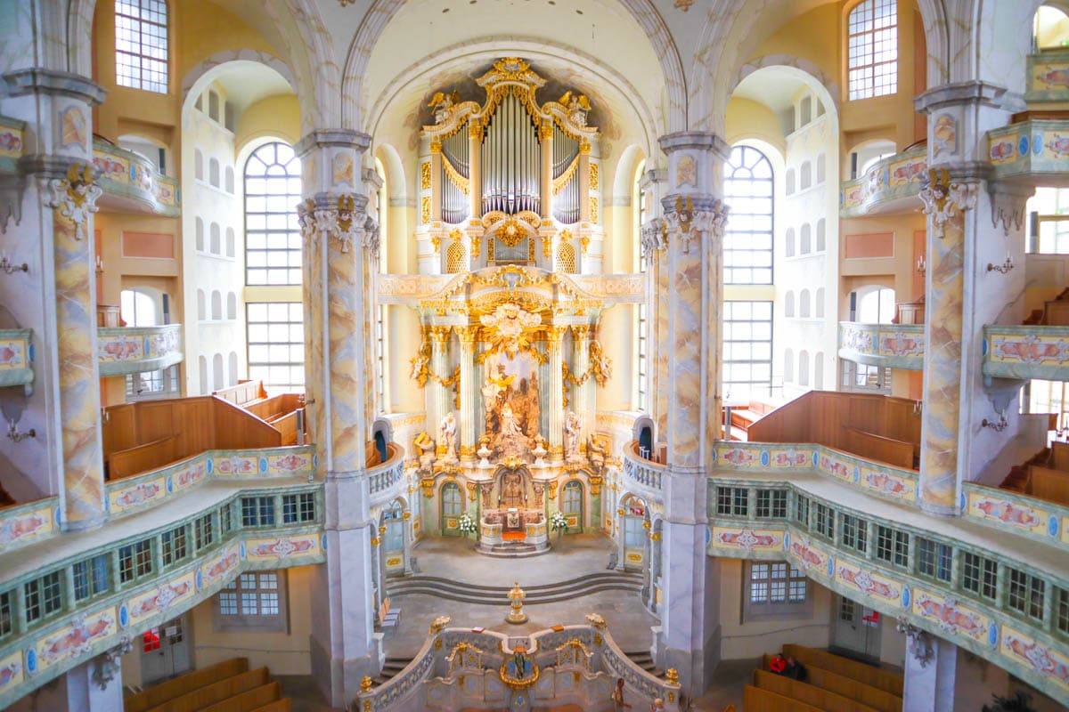 Interior of Dresden Frauenkirche 