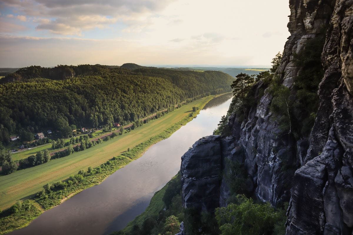 View from Bastei Bridge, Saxon Switzerland, Germany