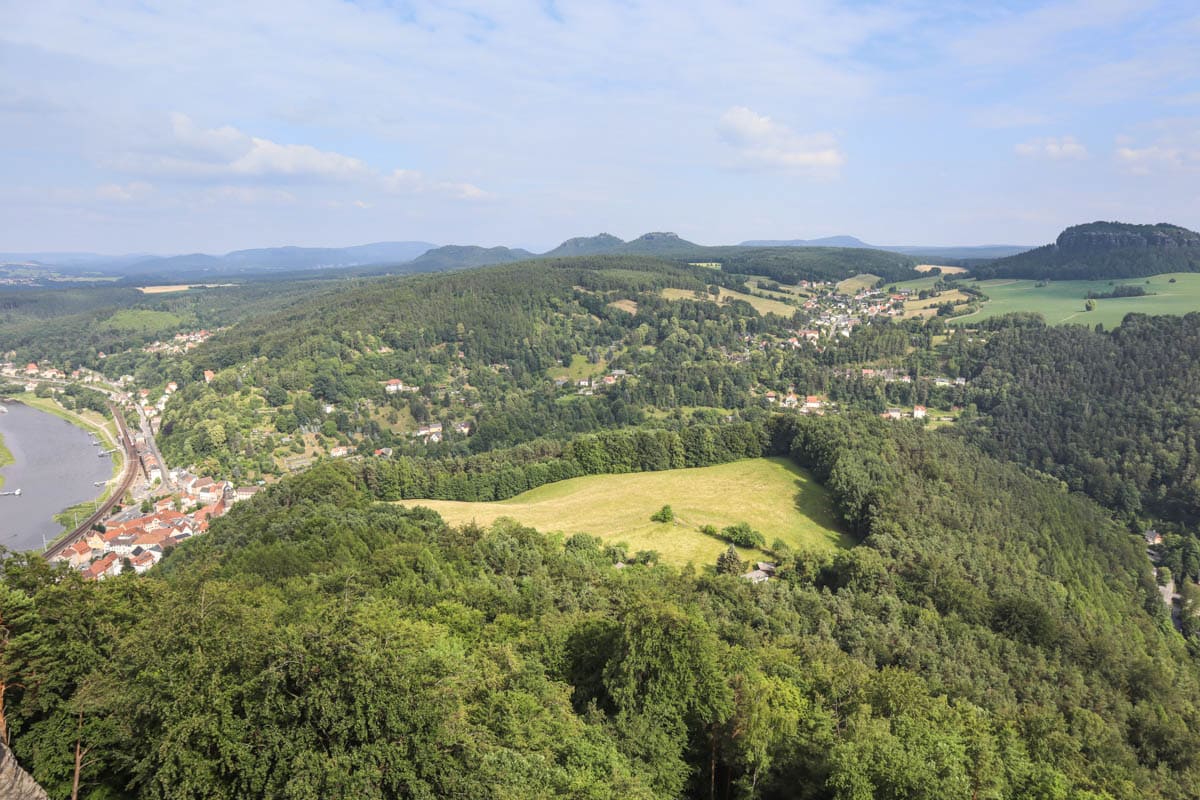View from Königstein Fortress, Saxon Switzerland