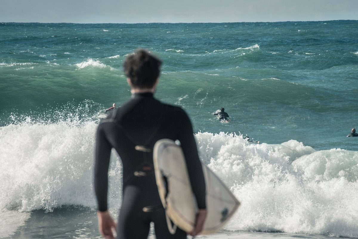 Surfers in Hossegor, France