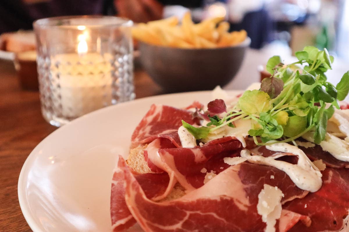 Ribeye carpaccio at Walter Benedict, The Hague