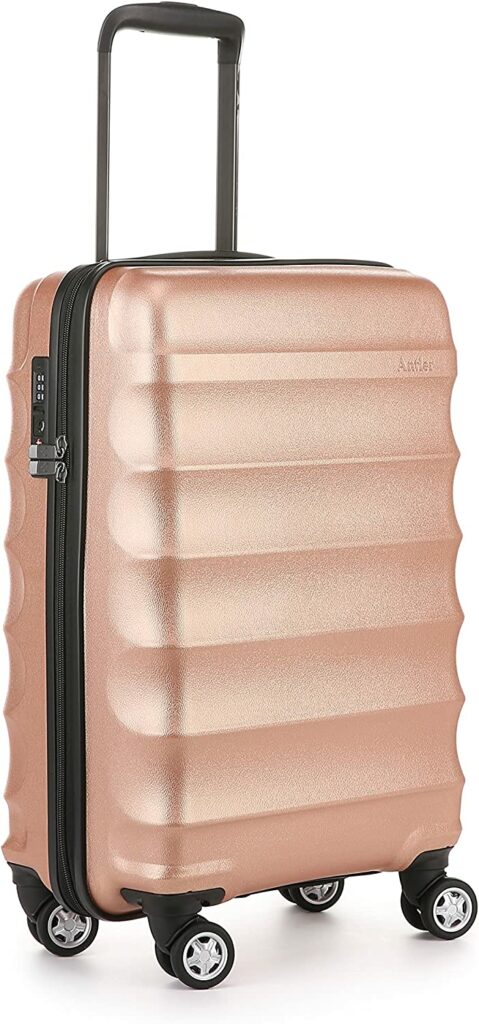 Antler Portobello rose gold suitcase