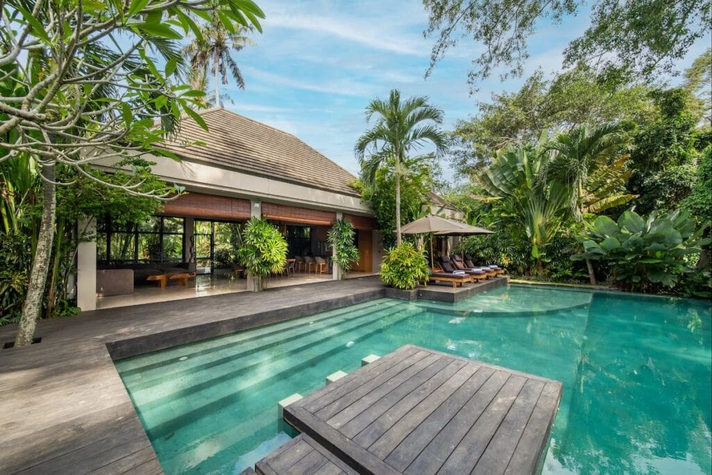 Blue Waters & White Trees is one of the best 4-bedroom villas in Ubud
