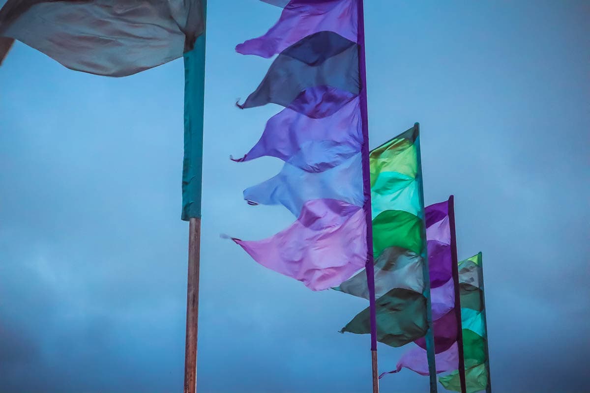 Festival flags at Boardmasters 2018