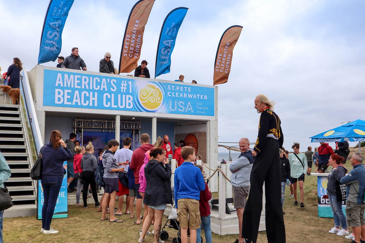 Performances at the Visit St. Pete/Clearwater stand at Boardmasters 2018