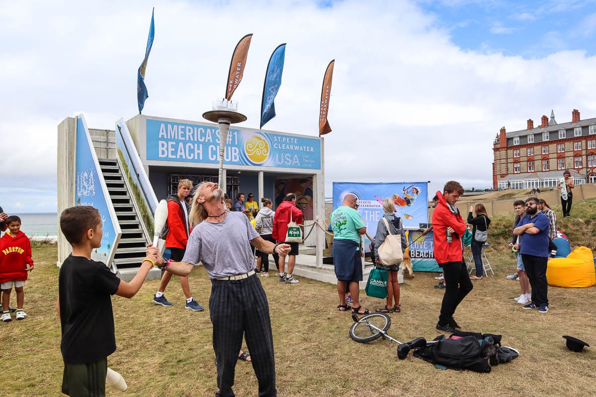 Performances at the Visit St. Pete/Clearwater stand at Boardmasters 2018