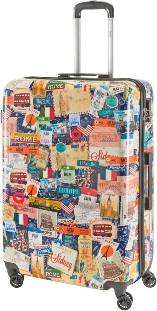 Flight Knight travel themed suitcase