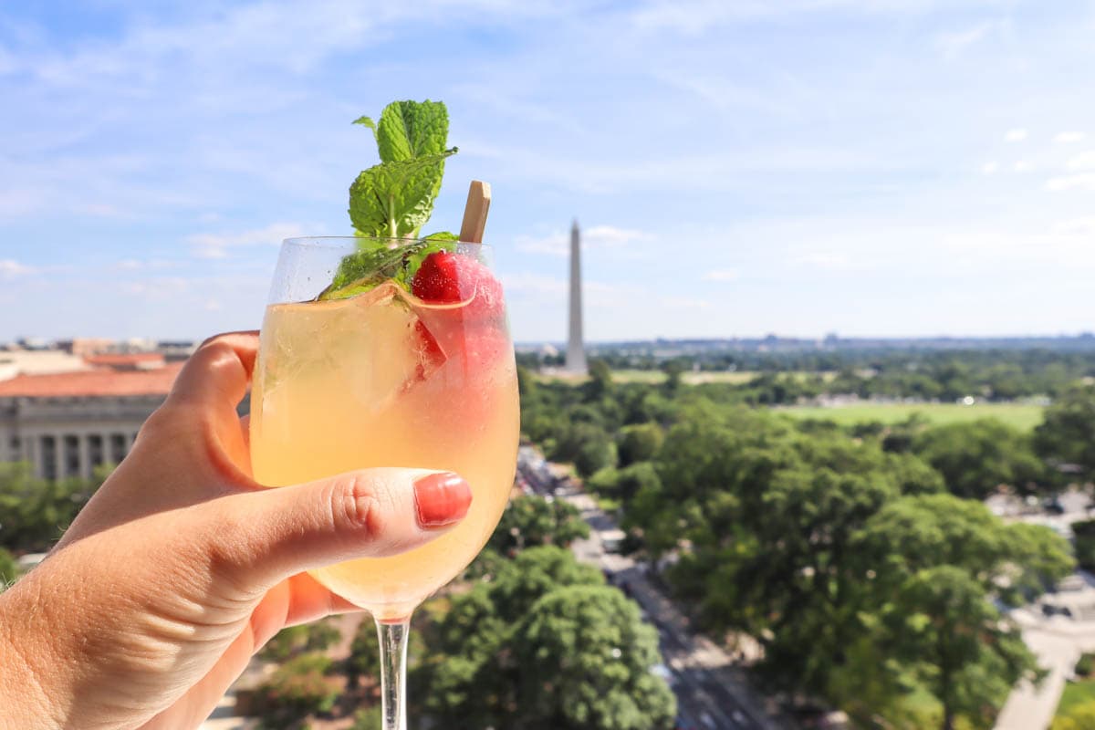 Cocktails at POV at the W Hotel, Washington DC