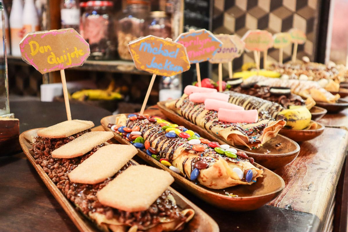 Crepes in La Boqueria, Barcelona