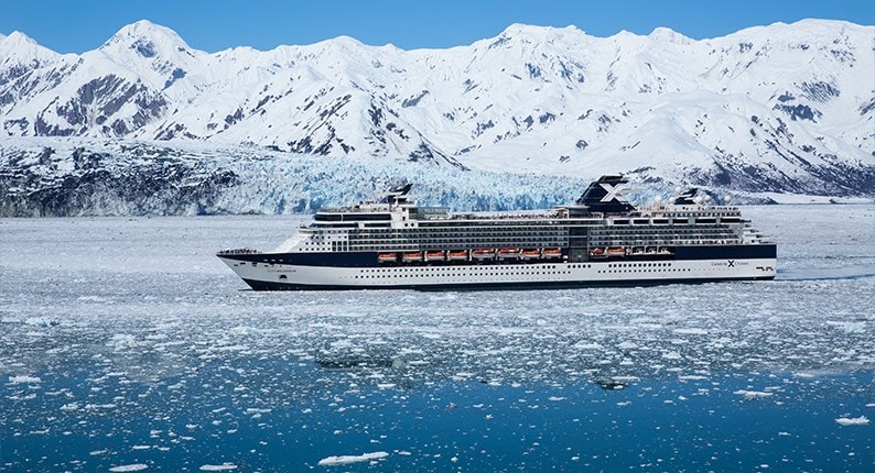 Celebrity Cruise ship in Alaska