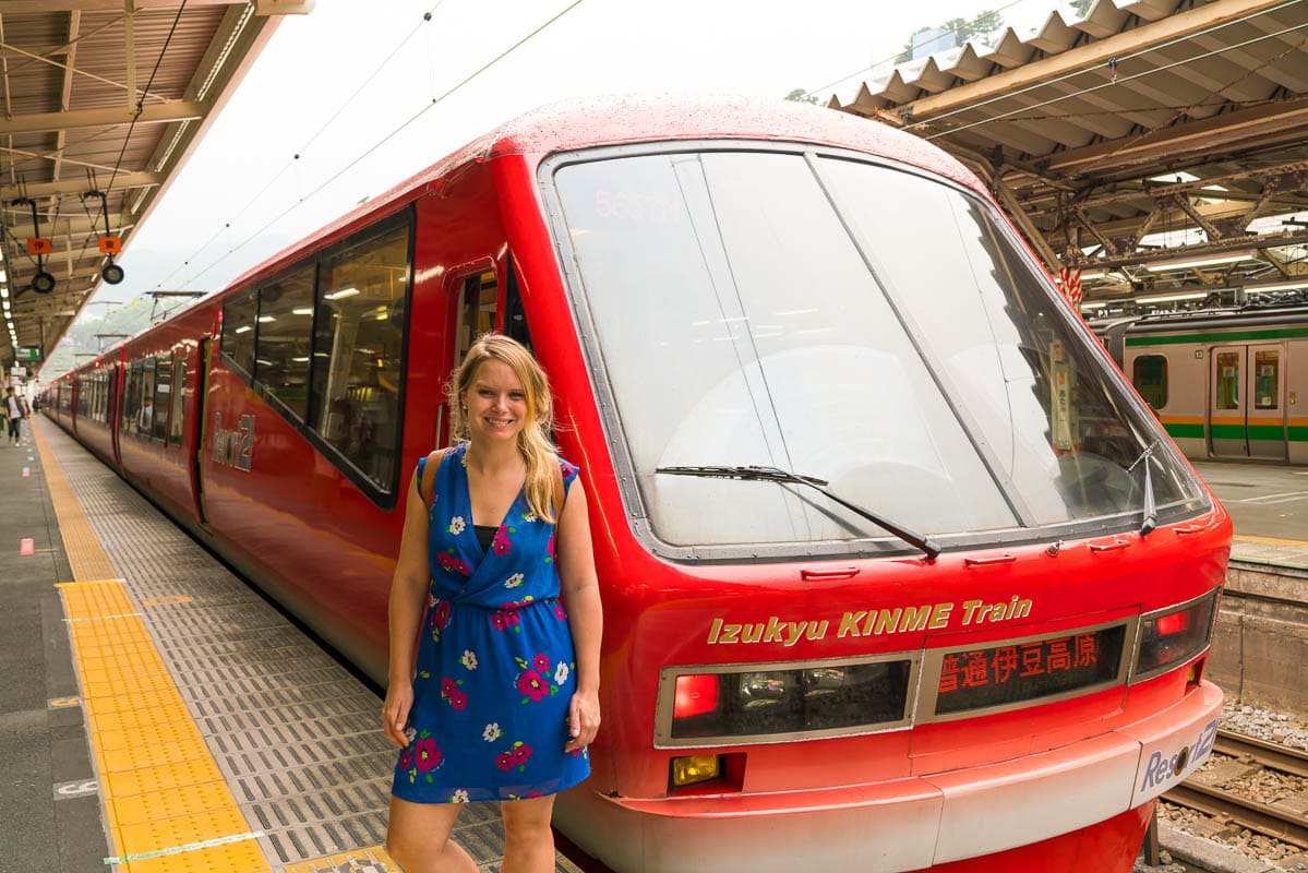 Catching the train in the Izu Peninsula, Japan