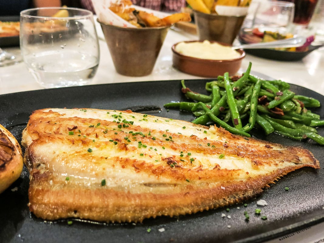 Delicious sole at Baltazar Restaurant, Kempinski Hotel Bahia, Spain