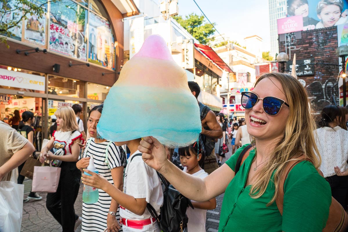 Rainbow candy floss from Totti Candy Factory, Tokyo