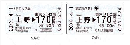 Tokyo metro ticket