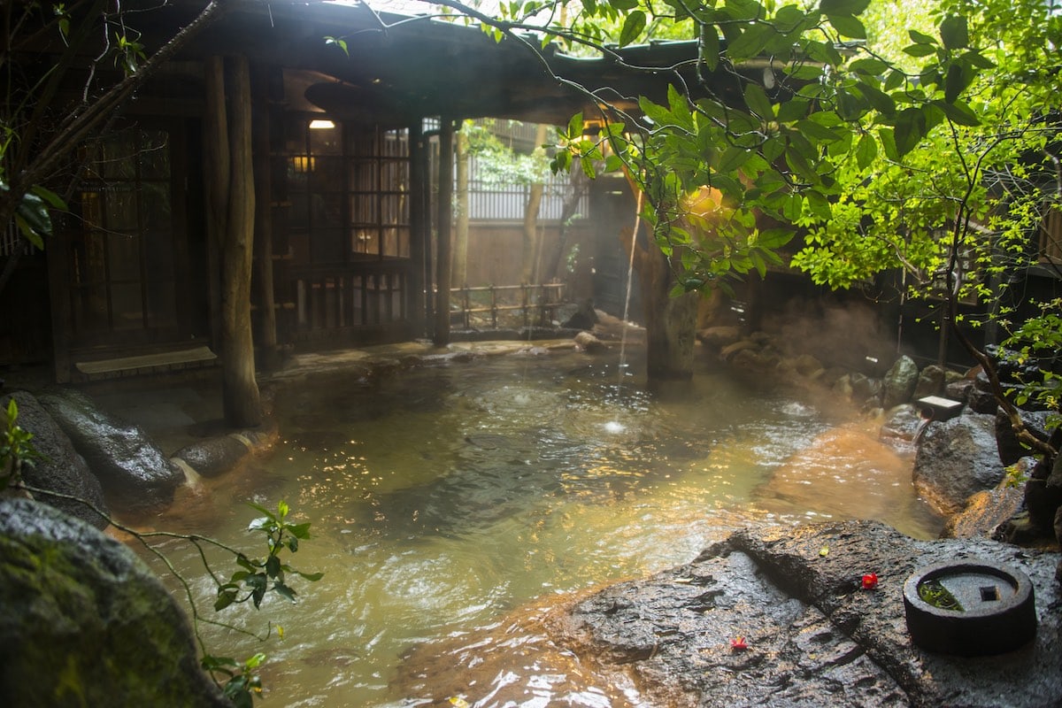 Onsen in the Kurokawa public spa, Kyushu, Japan