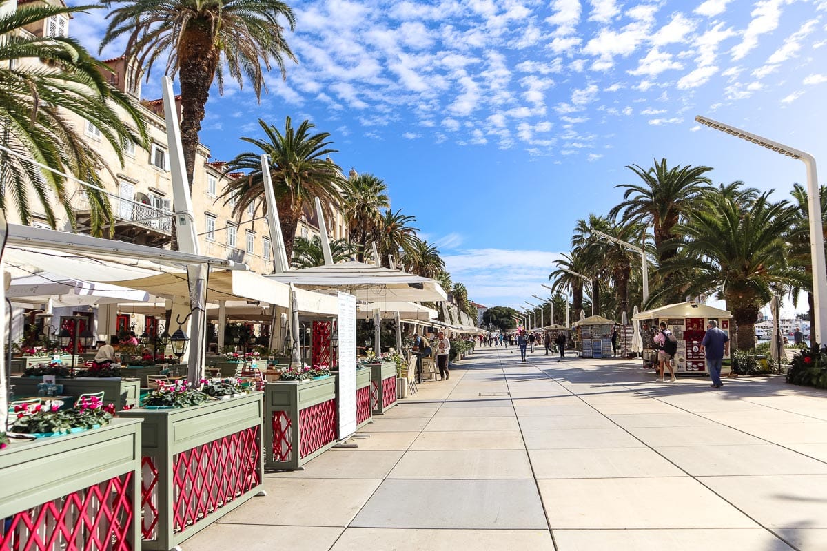 Riva promenade in Split, Croatia