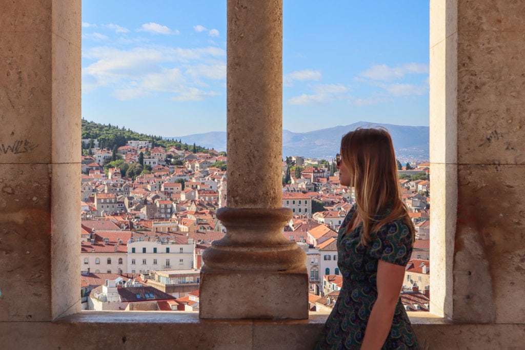 Enjoying views from Split's Bell Tower