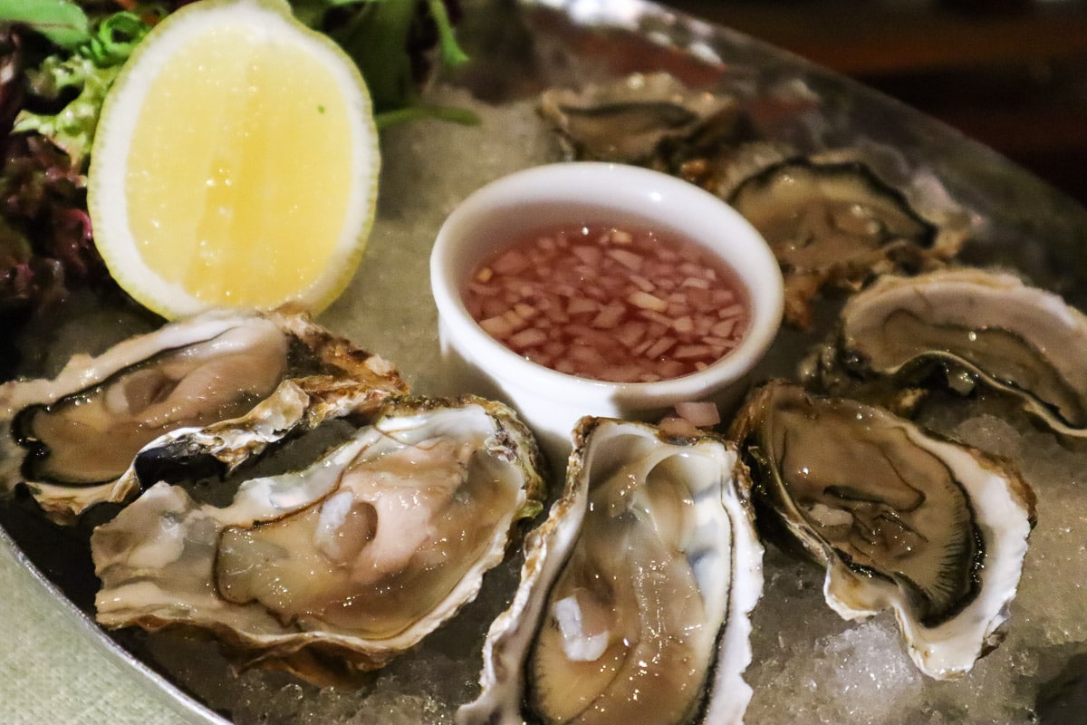 Oysters at Basilico, The Cove Rotana Resort