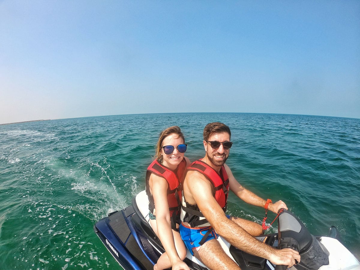 Jet skiing at The Cove Rotana Resort And Spa