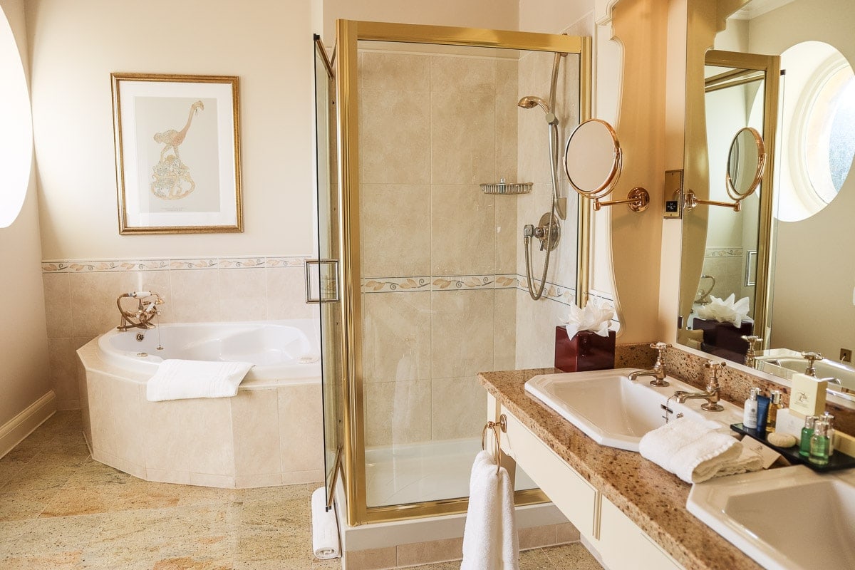 Our bathroom in the mansion at Luton Hoo Hotel