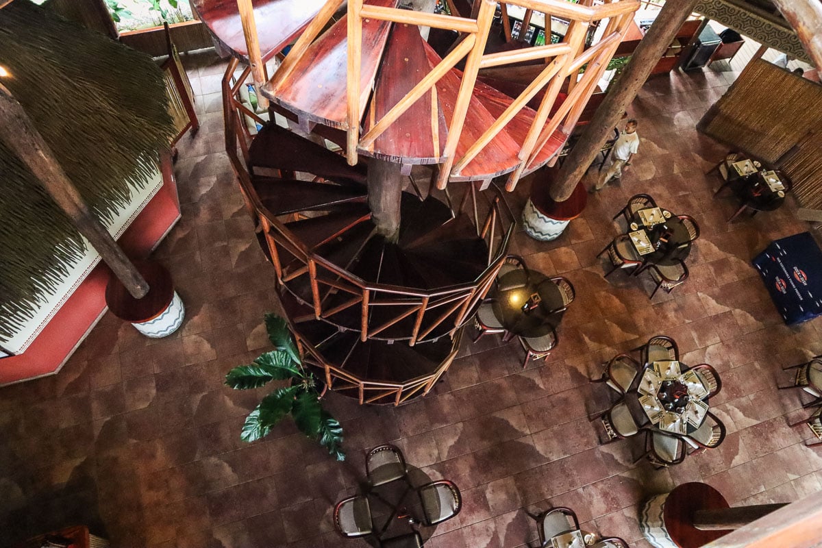 Amazing spiral staircase at Lapa Rios, Osa Peninsula