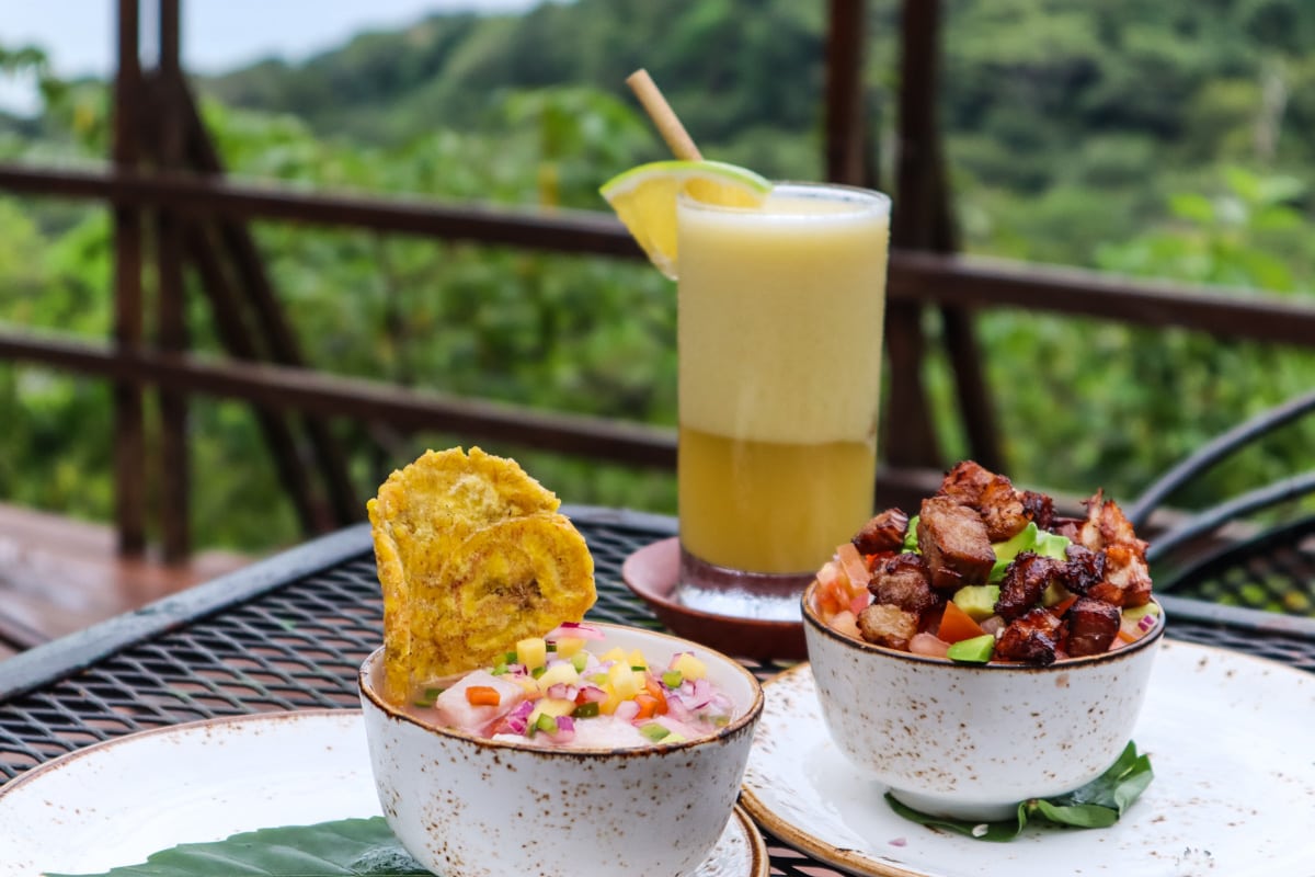 Ceviche, fresh juice and more at Lapa Rios ecolodge