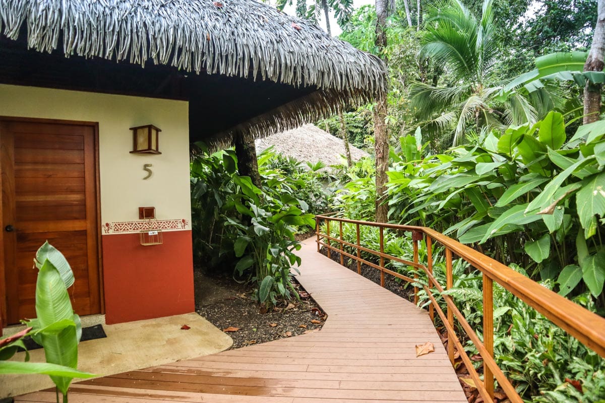 Bungalow exterior at Lapa Rios, Costa Rica