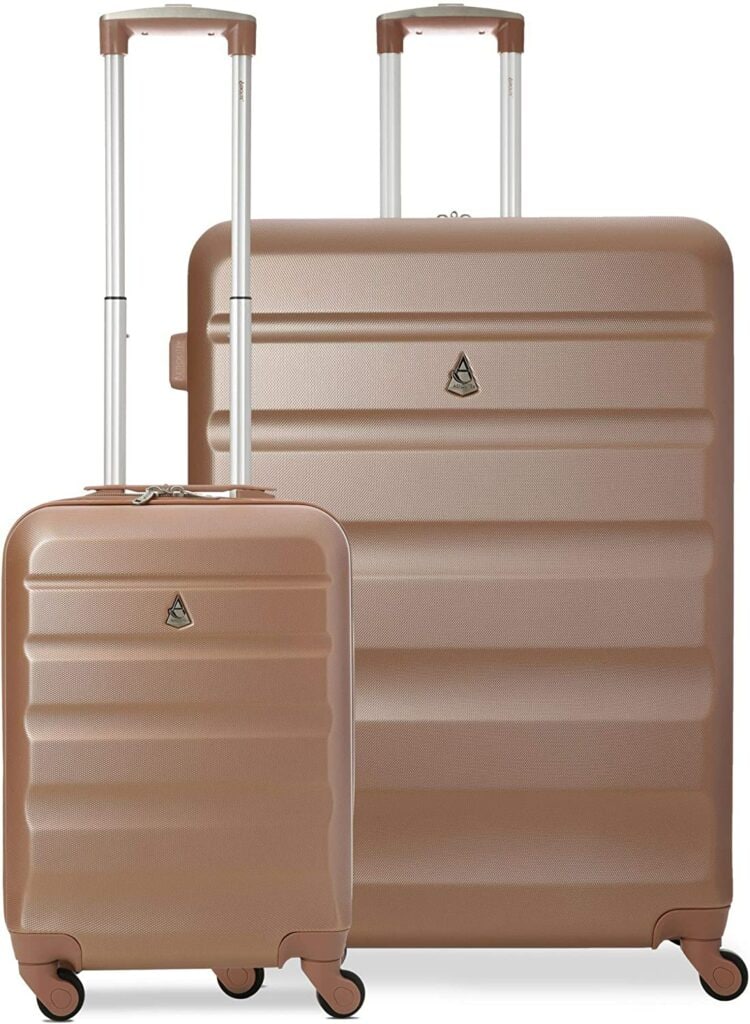 Aerolite rose gold luggage set