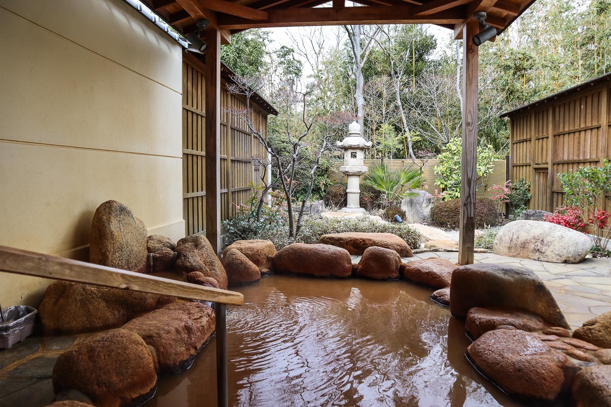 Private onsen at Hyoe Koyokaku, Arima Onsen, Japan