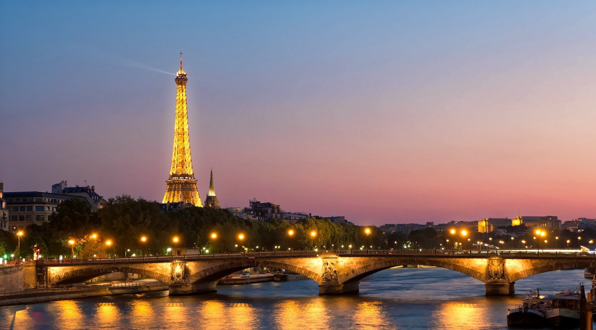 Eiffel Tower and the River Seine, Paris