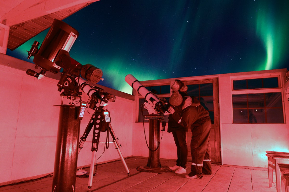 Stargazing observatory at Hotel Ranga, Iceland