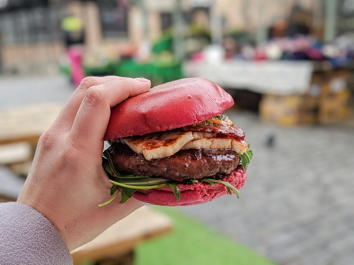 Burger in Shambles Market, York