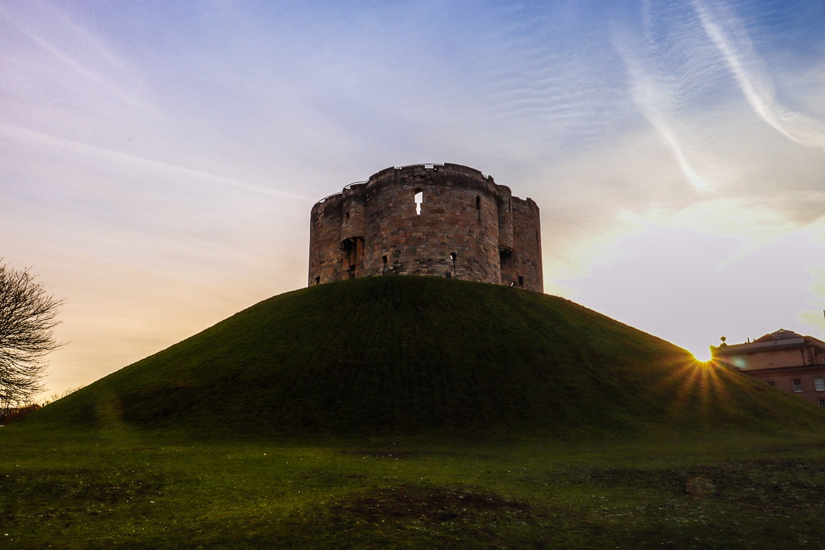 Clifford's Tower at sunrise, York