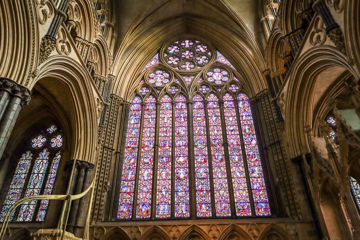 Beautiful stained glass window in York Minster