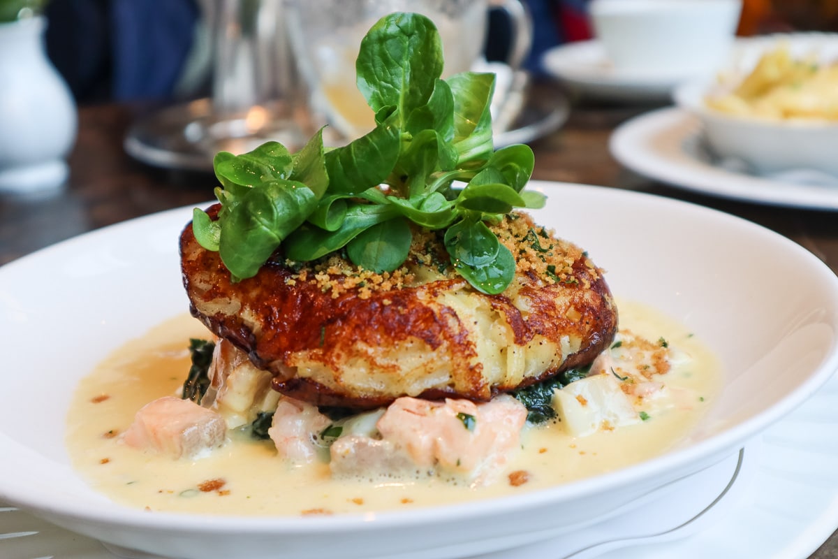 Seafood gratin at Bettys, York