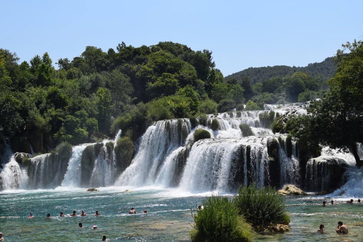 Swimming at Krka National Park, Croatia