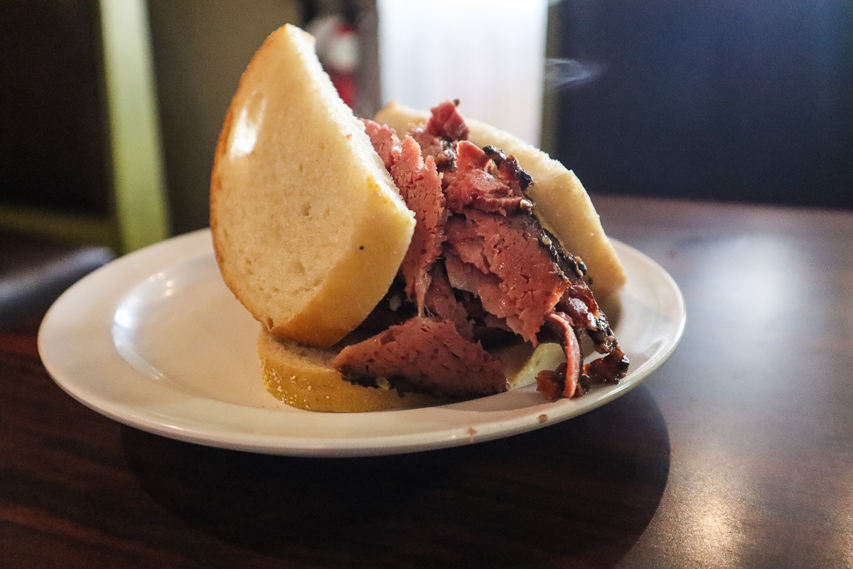 Smoked meat sandwich at Main Deli, Montreal
