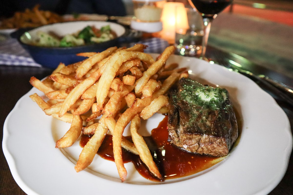 Steak frites at Brasserie T, Montreal