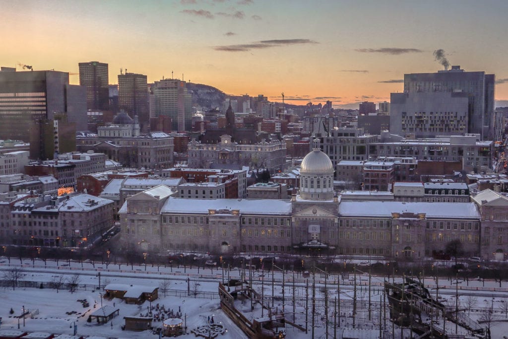 Sunset from the Montreal ferris wheel