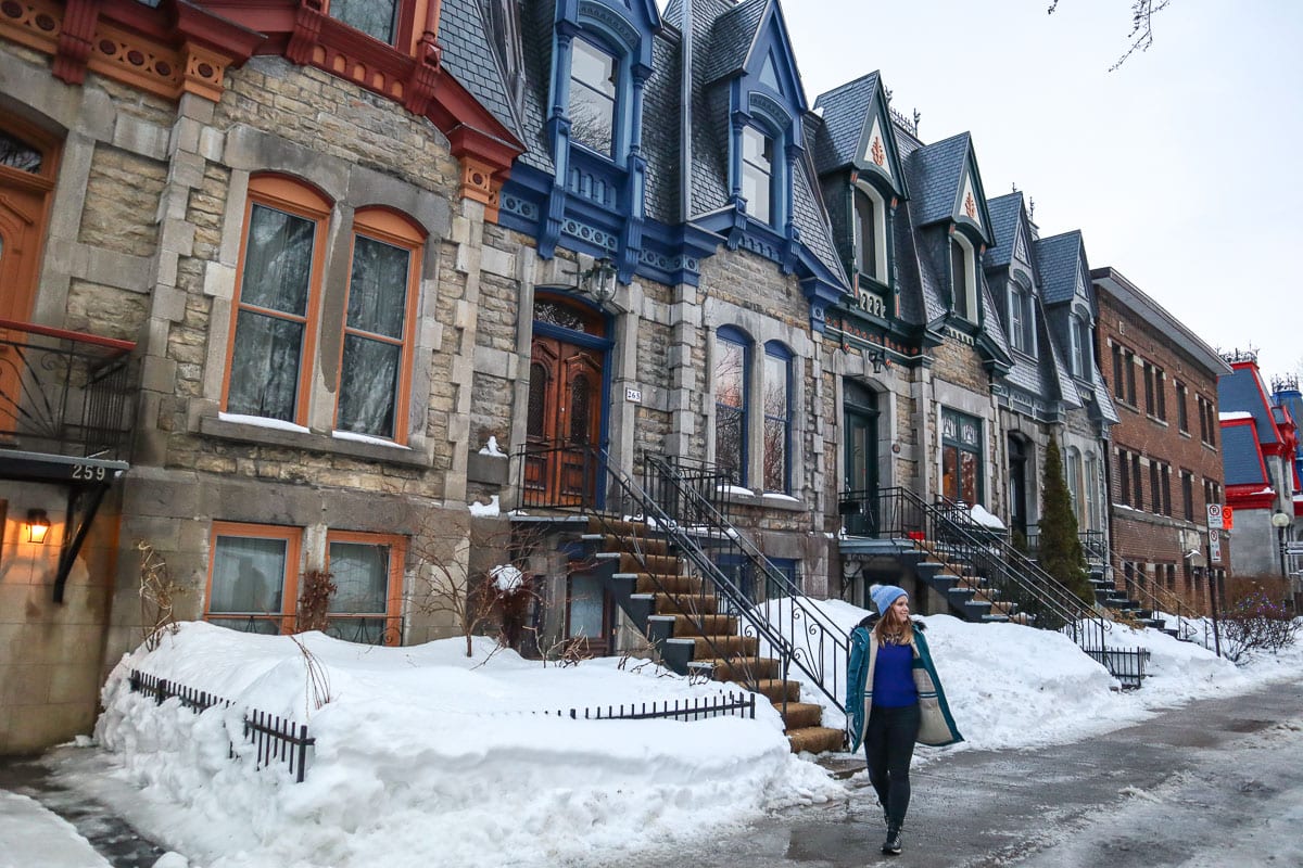 Colourful houses in The Plateau neighbourhood