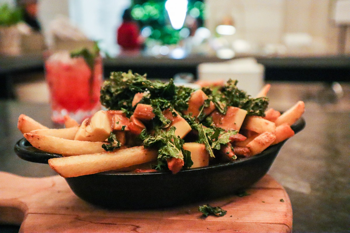 Vegan poutine at LOV, Montreal