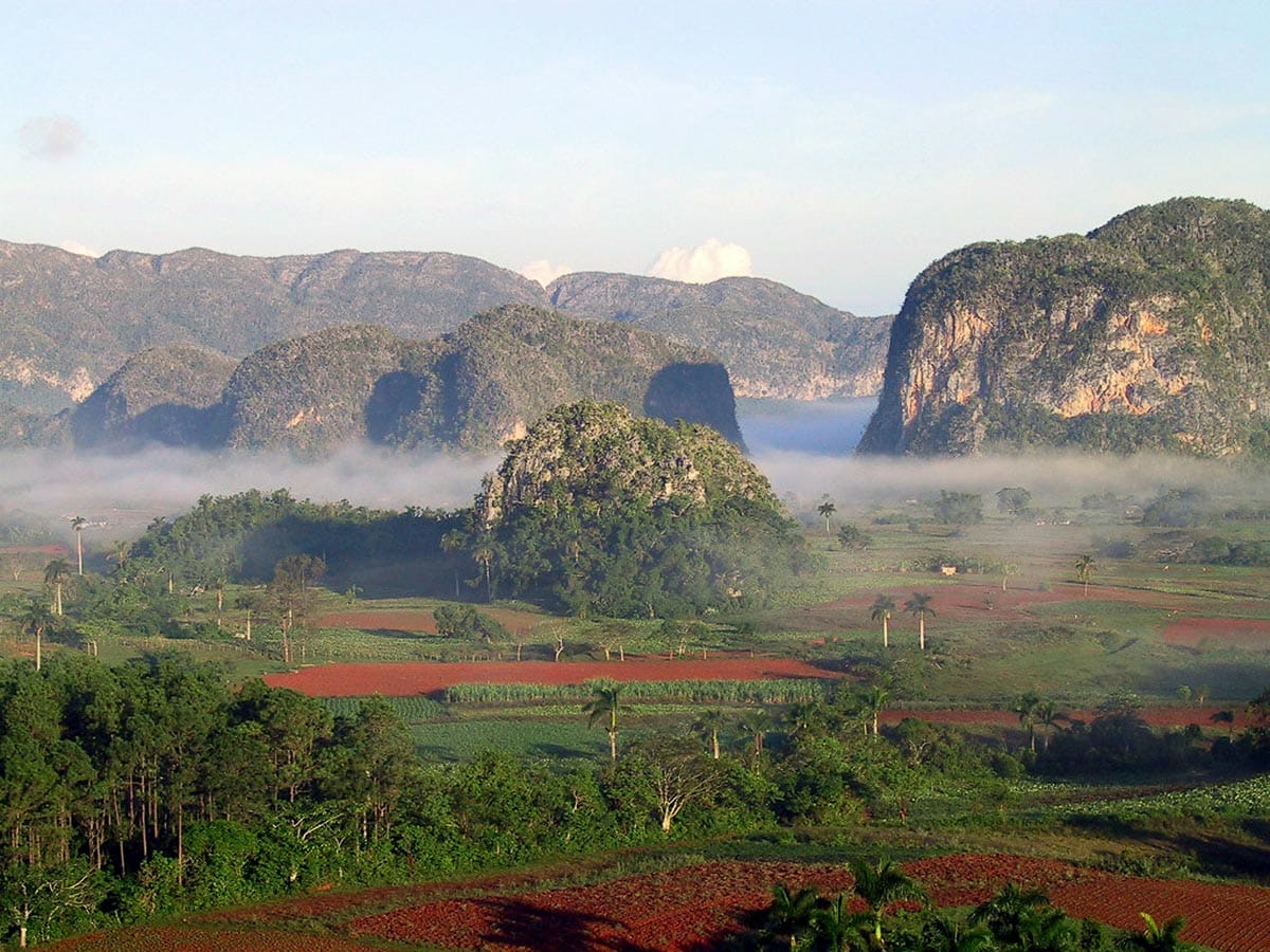 Morning mist near Vinales, Cuba