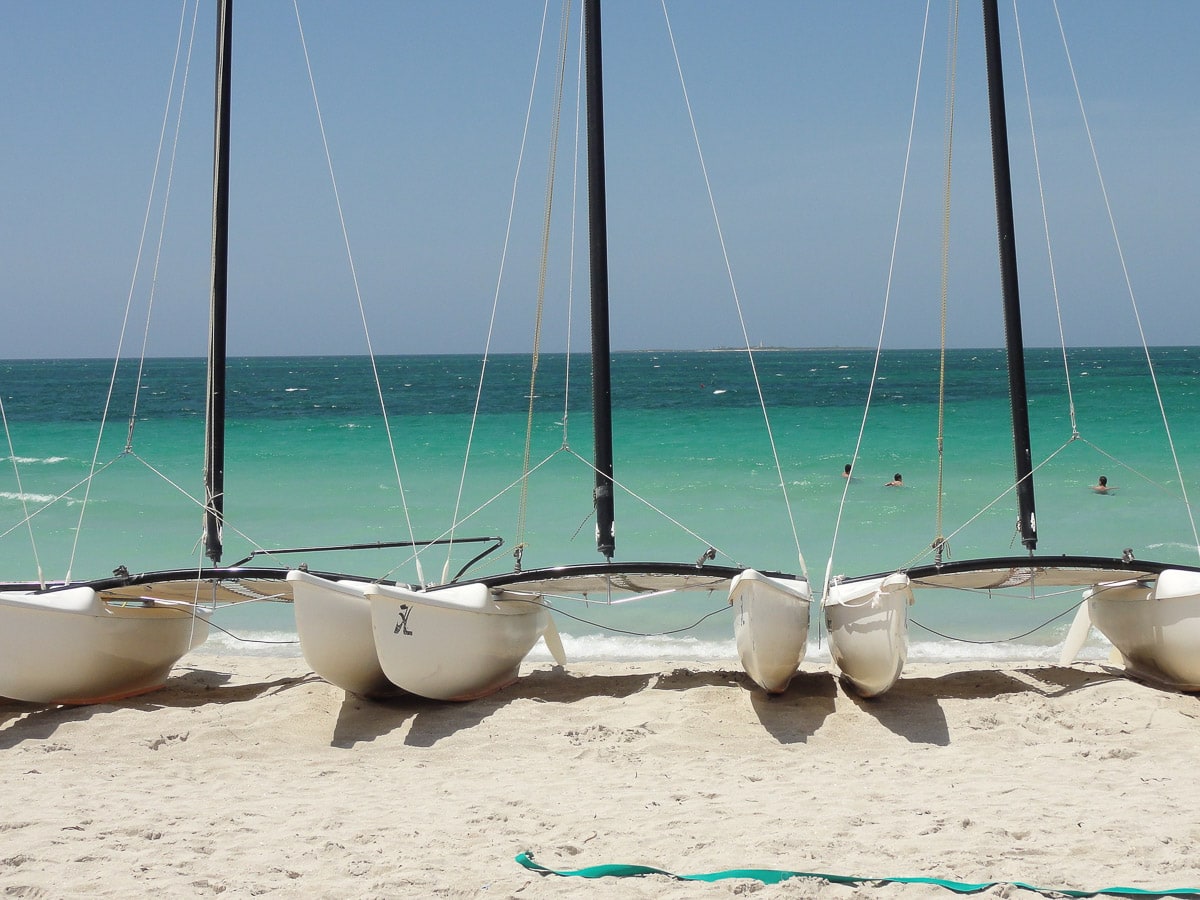 White sandy beaches in Varadero, Cuba