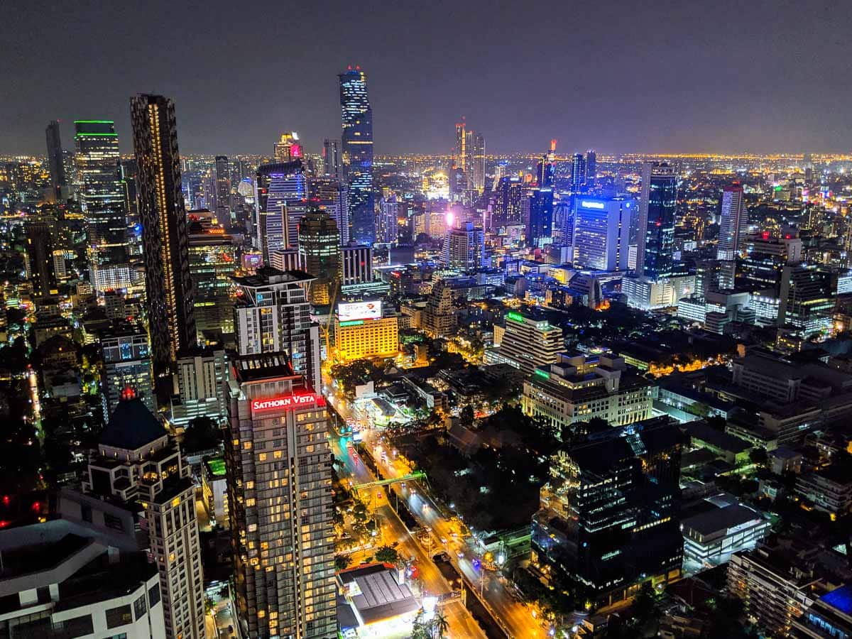 City skyline from Banyan Tree Bangkok