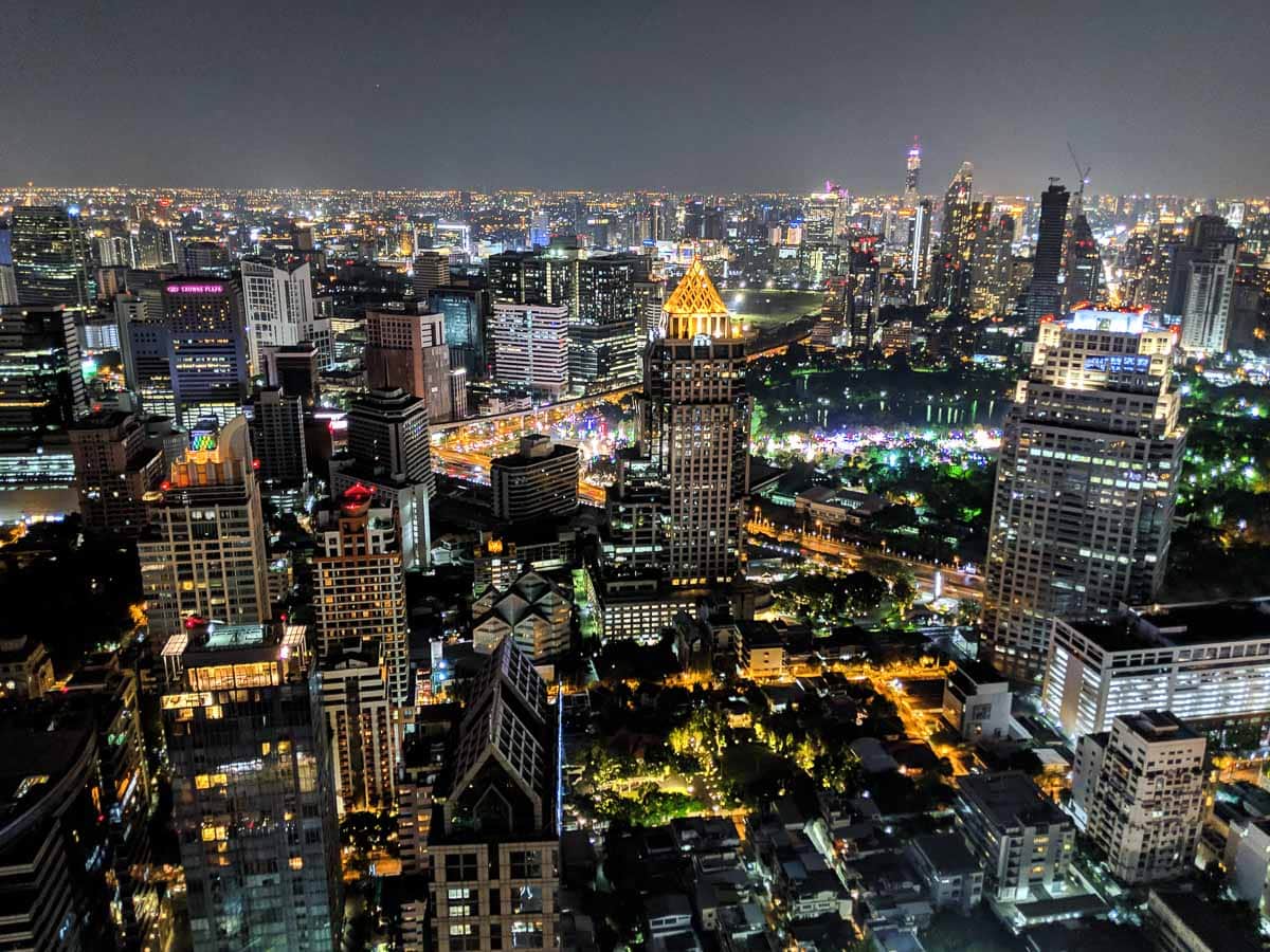 City skyline from Banyan Tree Bangkok