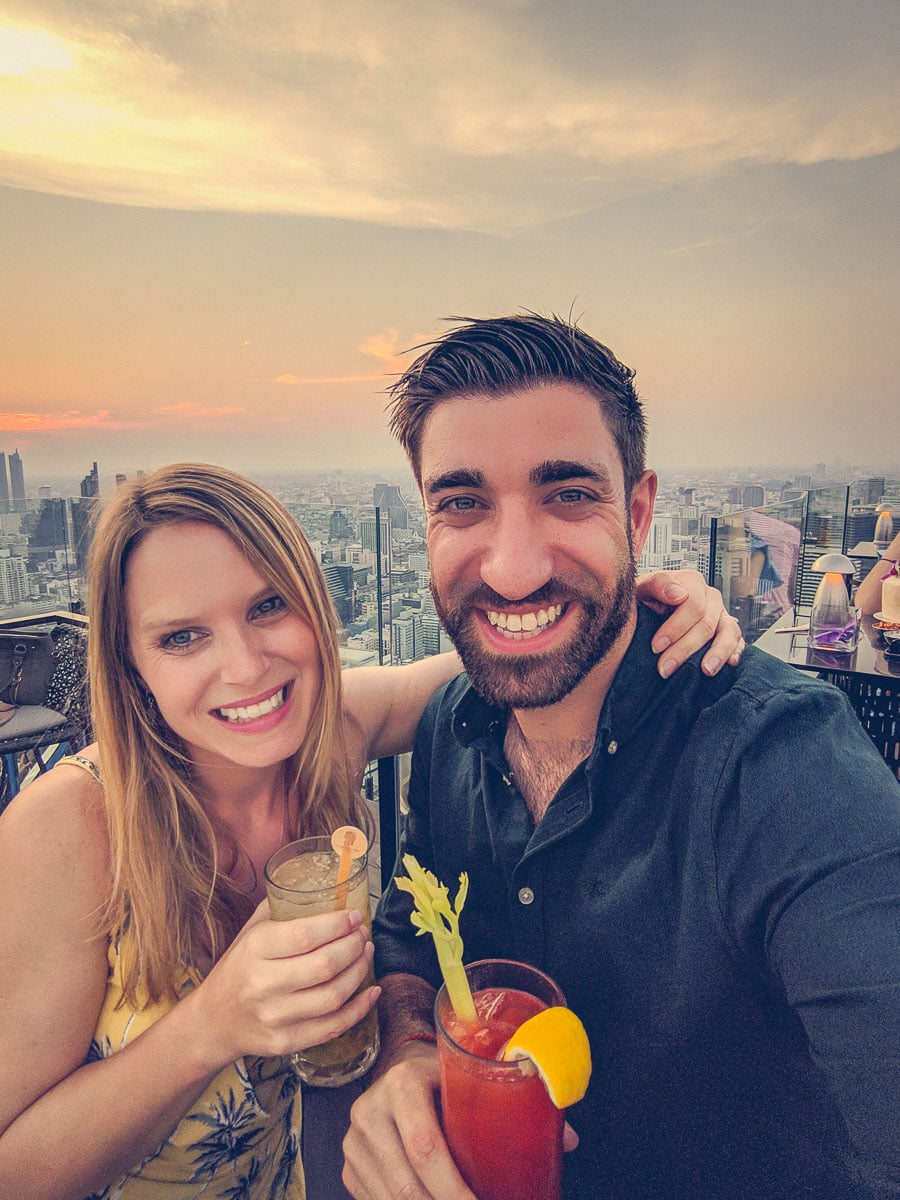 Sunset cocktails at Moon Bar, Bangkok