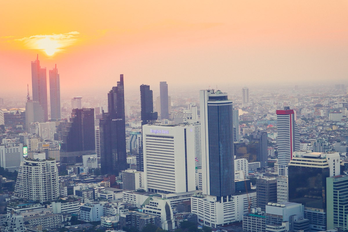 Sunset at Moon Bar, Bangkok